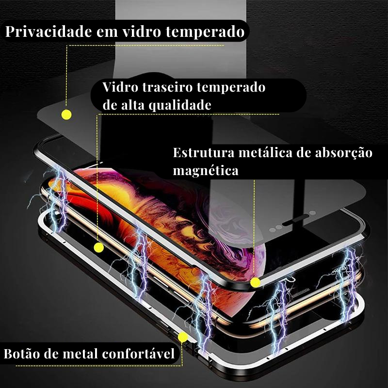 Case Xiaomi Magnética Blindada - Dupla Proteção 360º Com tela de Privacidade