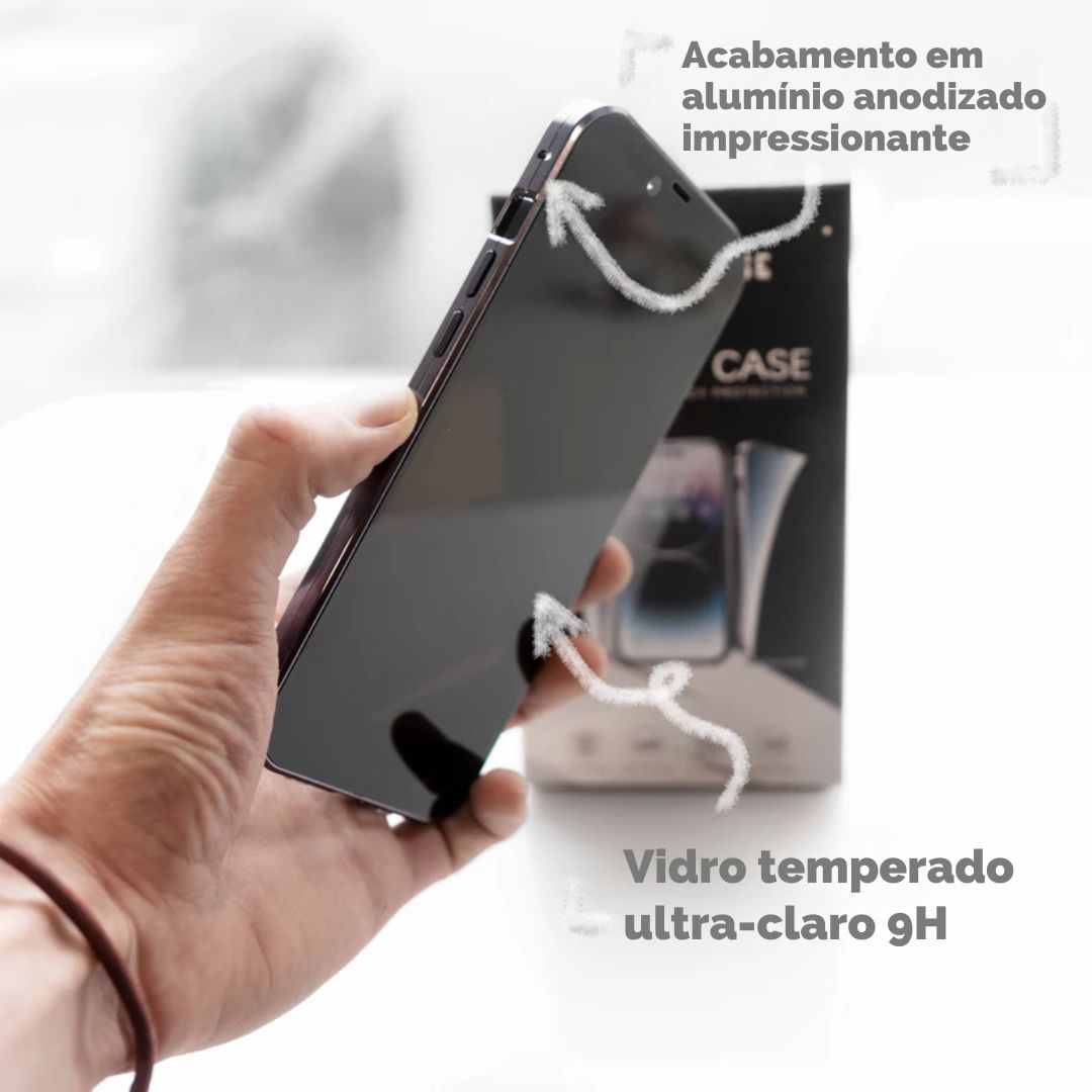 Case iPhone Magnética Blindada - Dupla Proteção 360º com Tela de Privacidade