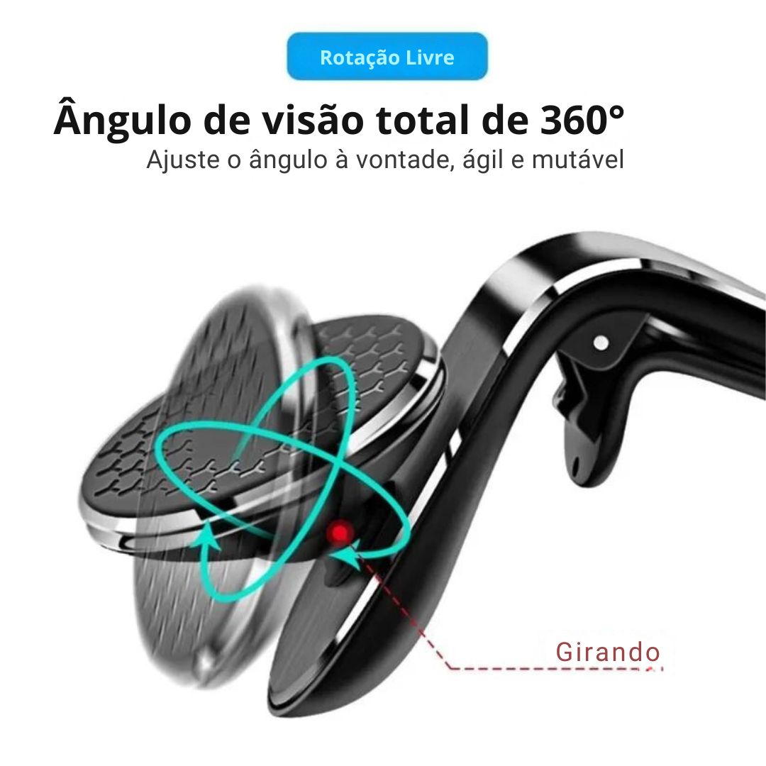 Suporte magnético para carro - montagem de ventilação de ar