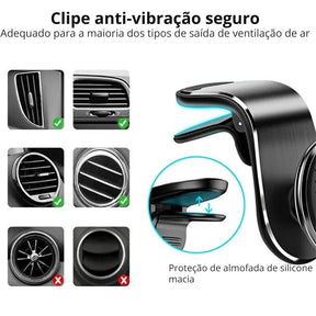 Suporte magnético para carro - montagem de ventilação de ar