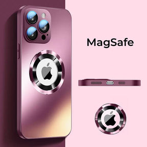 Case Iphone Macluxo Vidro Temperado (Magsafe Com Proteçao de Lente)