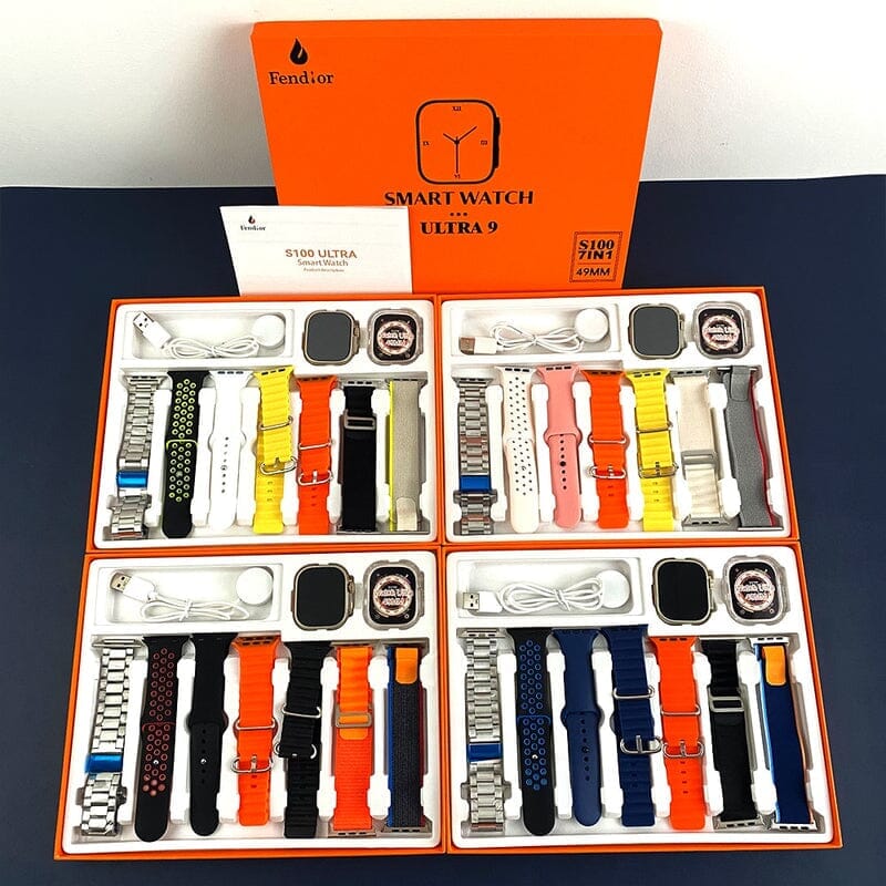 SmartWatch Serie 9 Ultra + Kit com 7 Pulseira (BRINDE!) + Case de Proteção (BRINDE!)