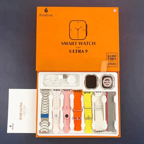 SmartWatch Serie 9 Ultra + Kit com 7 Pulseira (BRINDE!) + Case de Proteção (BRINDE!)